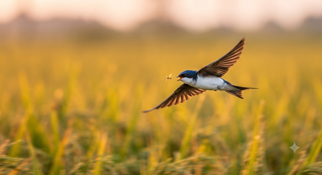 Golondrinas y aves insectívoras aéreas